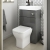 Athena 500mm Cloakroom 2-in-1 Combination Vanity and WC Unit