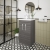 Nuie Athena Floor Standing 2-Door Vanity Unit with Basin-3 500mm Wide - Anthracite Woodgrain