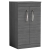Nuie Athena Floor Standing 2-Door Vanity Unit and Worktop 500mm Wide - Anthracite Woodgrain