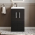 Nuie Athena Floor Standing 2-Door Vanity Unit with Basin-1 500mm Wide - Charcoal Black | Thumbnail Image