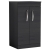 Nuie Athena Floor Standing 2-Door Vanity Unit and Worktop 500mm Wide - Charcoal Black