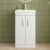 Nuie Athena Floor Standing 2-Door Vanity Unit with Basin-3 500mm Wide - Gloss White | Thumbnail Image