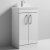 Nuie Athena Floor Standing 2-Door Vanity Unit with Basin-3 500mm Wide - Gloss White