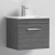 Nuie Athena Wall Hung 1-Drawer Vanity Unit with Basin-2 500mm Wide - Anthracite Woodgrain
