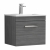 Nuie Athena Wall Hung 1-Drawer Vanity Unit with Basin-2 500mm Wide - Anthracite Woodgrain