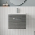 Nuie Athena Wall Hung 1-Drawer Vanity Unit with Basin-2 500mm Wide - Anthracite Woodgrain | Thumbnail Image