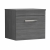 Nuie Athena Wall Hung 1-Drawer Vanity Unit and Worktop 500mm Wide - Anthracite Woodgrain