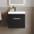 Nuie Athena Wall Hung 1-Drawer Vanity Unit with Basin-3 500mm Wide - Charcoal Black | Thumbnail Image