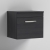 Nuie Athena Wall Hung 1-Drawer Vanity Unit and Worktop 500mm Wide - Charcoal Black