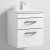 Nuie Athena Wall Hung 2-Drawer Vanity Unit with Basin-1 500mm Wide - Gloss White