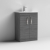 Nuie Athena Floor Standing 2-Door Vanity Unit with Basin-4 600mm Wide - Anthracite Woodgrain