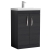 Nuie Athena Floor Standing 2-Door Vanity Unit with Basin-1 600mm Wide - Charcoal Black