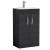 Nuie Athena Floor Standing 2-Door Vanity Unit with Basin-2 600mm Wide - Charcoal Black