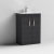 Nuie Athena Floor Standing 2-Door Vanity Unit with Basin-2 600mm Wide - Charcoal Black