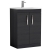 Nuie Athena Floor Standing 2-Door Vanity Unit with Basin-4 600mm Wide - Charcoal Black