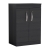 Nuie Athena Floor Standing 2-Door Vanity Unit and Worktop 600mm Wide - Charcoal Black