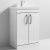 Nuie Athena Floor Standing 2-Door Vanity Unit with Basin-3 600mm Wide - Gloss White