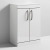 Nuie Athena Floor Standing 2-Door Vanity Unit and Worktop 600mm Wide - Gloss White