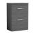 Nuie Athena Floor Standing 2-Drawer Vanity Unit and Worktop 600mm Wide - Anthracite Woodgrain