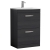 Nuie Athena Floor Standing 2-Drawer Vanity Unit with Basin-4 600mm Wide - Charcoal Black | Thumbnail Image