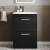 Nuie Athena Floor Standing 2-Drawer Vanity Unit with Basin-4 600mm Wide - Charcoal Black | Thumbnail Image