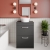 Nuie Athena Floor Standing 2-Drawer Vanity Unit and Worktop 600mm Wide - Charcoal Black