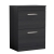 Nuie Athena Floor Standing 2-Drawer Vanity Unit and Worktop 600mm Wide - Charcoal Black