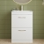 Nuie Athena Floor Standing 2-Drawer Vanity Unit with Basin-2 600mm Wide - Gloss White | Thumbnail Image