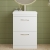 Nuie Athena Floor Standing 2-Drawer Vanity Unit with Basin-3 600mm Wide - Gloss White | Thumbnail Image