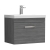 Nuie Athena Wall Hung 1-Drawer Vanity Unit with Basin-1 600mm Wide - Anthracite Woodgrain