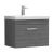 Nuie Athena Wall Hung 1-Drawer Vanity Unit with Basin-3 600mm Wide - Anthracite Woodgrain