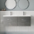 Nuie Athena Wall Hung 2-Drawer Vanity Unit with Double Basin 1200mm Wide - Anthracite Woodgrain | Thumbnail Image