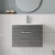 Nuie Athena Wall Hung 1-Drawer Vanity Unit with Basin-4 600mm Wide - Anthracite Woodgrain | Thumbnail Image