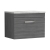 Nuie Athena Wall Hung 1-Drawer Vanity Unit with Grey Worktop 600mm Wide - Anthracite Woodgrain
