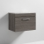 Nuie Athena Wall Hung 1-Drawer Vanity Unit with Grey Worktop 600mm Wide - Anthracite Woodgrain
