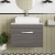 Nuie Athena Wall Hung 1-Drawer Vanity Unit with Grey Worktop 600mm Wide - Anthracite Woodgrain