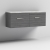 Nuie Athena Wall Hung 2-Drawer Vanity Unit with Bellato Grey Worktop 1200mm Wide - Anthracite Woodgrain | Thumbnail Image