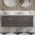 Athena Twin 1200mm 2-Drawer Wall Hung Vanity Unit with Countertop | Thumbnail Image