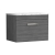 Nuie Athena Wall Hung 1-Drawer Vanity Unit with Carrera Marble Worktop 600mm Wide - Anthracite Woodgrain | Thumbnail Image