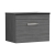Nuie Athena Wall Hung 1-Drawer Vanity Unit with Sparkling Black Worktop 600mm Wide - Anthracite Woodgrain
