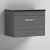 Nuie Athena Wall Hung 1-Drawer Vanity Unit with Sparkling Black Worktop 600mm Wide - Anthracite Woodgrain