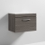 Nuie Athena Wall Hung 1-Drawer Vanity Unit with Sparkling White Worktop 600mm Wide - Anthracite Woodgrain