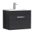 Nuie Athena Wall Hung 1-Drawer Vanity Unit with Basin-2 600mm Wide - Charcoal Black