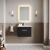 Nuie Athena Wall Hung 1-Drawer Vanity Unit with Basin-2 600mm Wide - Charcoal Black | Thumbnail Image