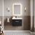 Nuie Athena Wall Hung 1-Drawer Vanity Unit with Basin-3 600mm Wide - Charcoal Black | Thumbnail Image