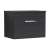 Nuie Athena Wall Hung 1-Drawer Vanity Unit and Worktop 600mm Wide - Charcoal Black
