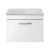 Nuie Athena Wall Hung 1-Drawer Vanity Unit with Grey Worktop 600mm Wide - Gloss White | Thumbnail Image