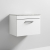 Nuie Athena Wall Hung 1-Drawer Vanity Unit with Grey Worktop 600mm Wide - Gloss White | Thumbnail Image