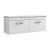 Nuie Athena Wall Hung 2-Drawer Vanity Unit with Bellato Grey Worktop 1200mm Wide - Gloss White | Thumbnail Image