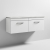 Nuie Athena Wall Hung 2-Drawer Vanity Unit with Bellato Grey Worktop 1200mm Wide - Gloss White | Thumbnail Image